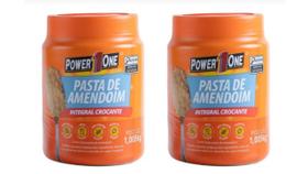 2x Pastas De Amendoim Power One Integral 1kg Crocante / Lisa