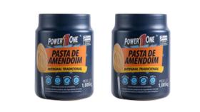 2x Pastas De Amendoim Power One Integral 1kg Tradicional