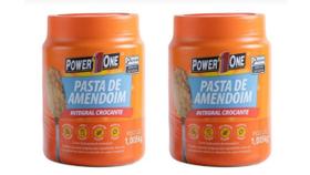 2x Pastas De Amendoim Power One Integral 1kg Tradicional