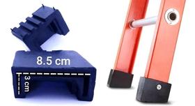 2X Pé Sapata Borracha Escada De Fibra Extensível O Par