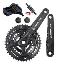 2X Pedivela Absolute 3 Coroas Com Central + Pedal Plataforma 2X Pedivela Absolute 3 Coroas Com Central + Pedal Plataforma