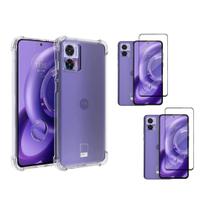 2x Peliculas 5D Nano Gel + Capa Anti Impacto Transparente para Motorola Moto Edge 30 Neo