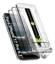 2x Películas Vidro Para Iphone 17 Pro Temperado Com Aplicador