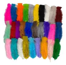 2X Penas Coloridas 200 Uni Arranjos Com Bexigas E Balões Cor