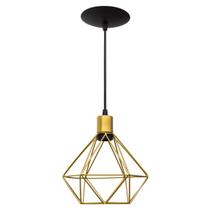 2X Pendente Aramado Poptem Diamante Pequeno Dourado