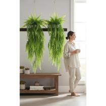 2x Pendentes Samambaia Artificial: Toque Verde Instantâneo 2x Pendentes Samambaia Artificial: Toque Verde Instantâneo