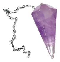 2X Pêndulo De Pedra Ametista Natural Facetado Para Radiestes