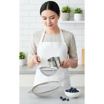 2x Peneira Inox 22cm: Filtre Sucos e Óleos com Facilidade 2x Peneira Inox 22cm: Filtre Sucos e Óleos com Facilidade