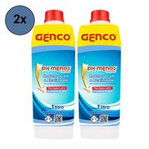 2x PH Menos Redutor de PH e Alcalinidade Líquido 1L - Genco