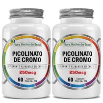 2x Picolinato De Cromo Puro 120 Cápsulas Flora Nativa do Brasil