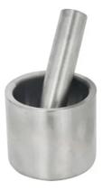 2X Pilao E Mortar 100% Inox Base Antiderrapante Para Tempero