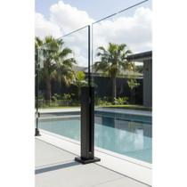 2x Pinça Torre Inox Preta 30cm P/ Vidro 10mm Segurança