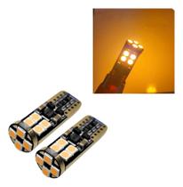 2X Pingo Led T10 2Pçs Esmagadinha Canbus Ambar Lanterna Far