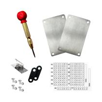 2x Placa Cold Wallet Lisa + 6 Cartelas de Adesivo + Punção Automático + Itens de Blindagem 2x Placa Cold Wallet Lisa + 6 Cartelas de Adesivo + Punção Automático + Itens de Blindagem