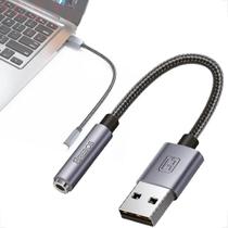 2X Placa De Som Adaptador Usb P3 Fone Microfone Pc Notebook 2X Placa De Som Adaptador Usb P3 Fone Microfone Pc Notebook