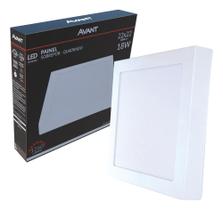 2X Plafon Led Quadrado Painel Sobrepor Luminaria 18 Watts