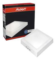 2X Plafon Led Quadrado Sobrepor 17X17 Painel 12W Avant 3 Cor