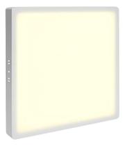 2X Plafon Painel Led 25W Sobrepor Quadrado 3000K Cor Amarelo