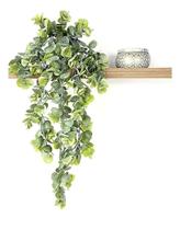 2X Planta Artificial Suspensa Pendente Com Vaso De Prateleir