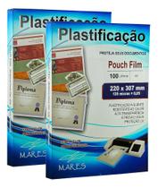 2X Plástico Para Plastificação A4 Mares 200 Folhas 0,05