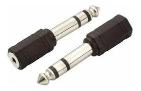 2X Plug Adaptador De Audio P10 Macho Para P2 Femea Estereo