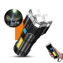 2X Polaris Shop Lanterna Forte Led Usb Recarregável Potente