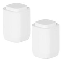 2x Porta Algodão Multiuso Moderno Ou Aura Branco 2x Porta Algodão Multiuso Moderno Ou Aura Branco