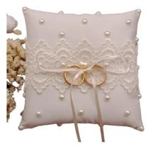 2X Porta Aliança Almofada , Pérola