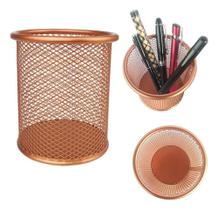 2X Porta Caneta, Lápis, Redondo, Metal, Rose Gold, Gv Office