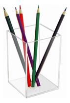 2X Porta Caneta Porta Maquiagem Em Acrílico Transparente