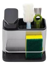 2X Porta Detergente Dispenser Sabão Liquido Esponja Bucha In