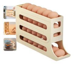 2X Porta Ovos Suporte 30 Ovos Organizador Geladeira De Plást