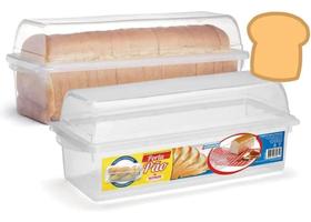 2X Porta Pão De Forma Com Tampa Transparente Pote Resistente