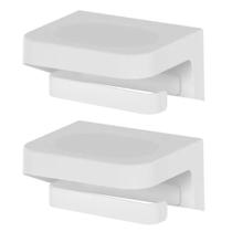 2x Porta Rolo Papel Higiênico Colante de Parede OU Branco