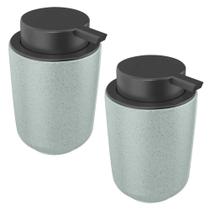 2x Porta Sabonete Liquido de Banheiro 250ml OU Osaka - Cinza