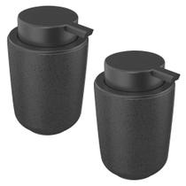 2x Porta Sabonete Liquido de Banheiro 250ml OU Osaka - Preto