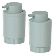 2x Porta Sabonete Liquido de Banheiro 300ml Verde OU Dorica
