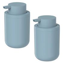 2x Porta Sabonete Liquido de Pia Banheiro 300ml OU Bold Azul