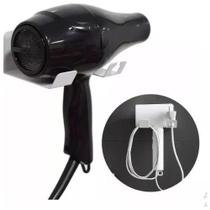 2X Porta Secador Cabelo E Cabo Fixa Parede Sem Furos 2X Porta Secador Cabelo E Cabo Fixa Parede Sem Furos