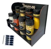 2X Porta Tempero E Condimentos Luxocom Kit De Potes Mantimen