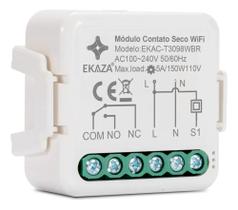2X Portão Inteligente Contato Seco Pulso Wifi Tuya Alexa Eka
