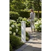 2x Poste Balizador 50cm Jardim 4 Focos Cúpula Boreal Alumíni