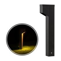2x Poste Balizador Luminária Jardim 1 Foco Preto P/ MR11 ST2766
