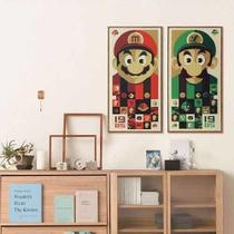 2x Poster Quadro Cartaz Super Mario Bros E Luigi