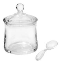 2X Pote Acrílico Com Tampa E Colher Para Mesa Lindo Design C 2X Pote Acrílico Com Tampa E Colher Para Mesa Lindo Design C