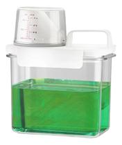 2X Pote Dispenser Com Copo Dosador E Tampa Hermética 1,1L Ma