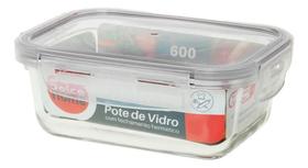 2X Pote Hermético Vidro Marmita 600Ml Microondas Forno Freez
