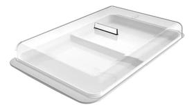 2X Pote Porta Frios E Queijo Fatiado Duplo Com Tampa Cor Bra 2X Pote Porta Frios E Queijo Fatiado Duplo Com Tampa Cor Bra