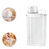 2X Pote Porta Sabão Pó Liquido Amaciante Dispenser Hermético