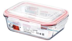 2X Pote Vidro Hermética Marmita Grande Tampa Silicone 1040Ml 2X Pote Vidro Hermética Marmita Grande Tampa Silicone 1040Ml